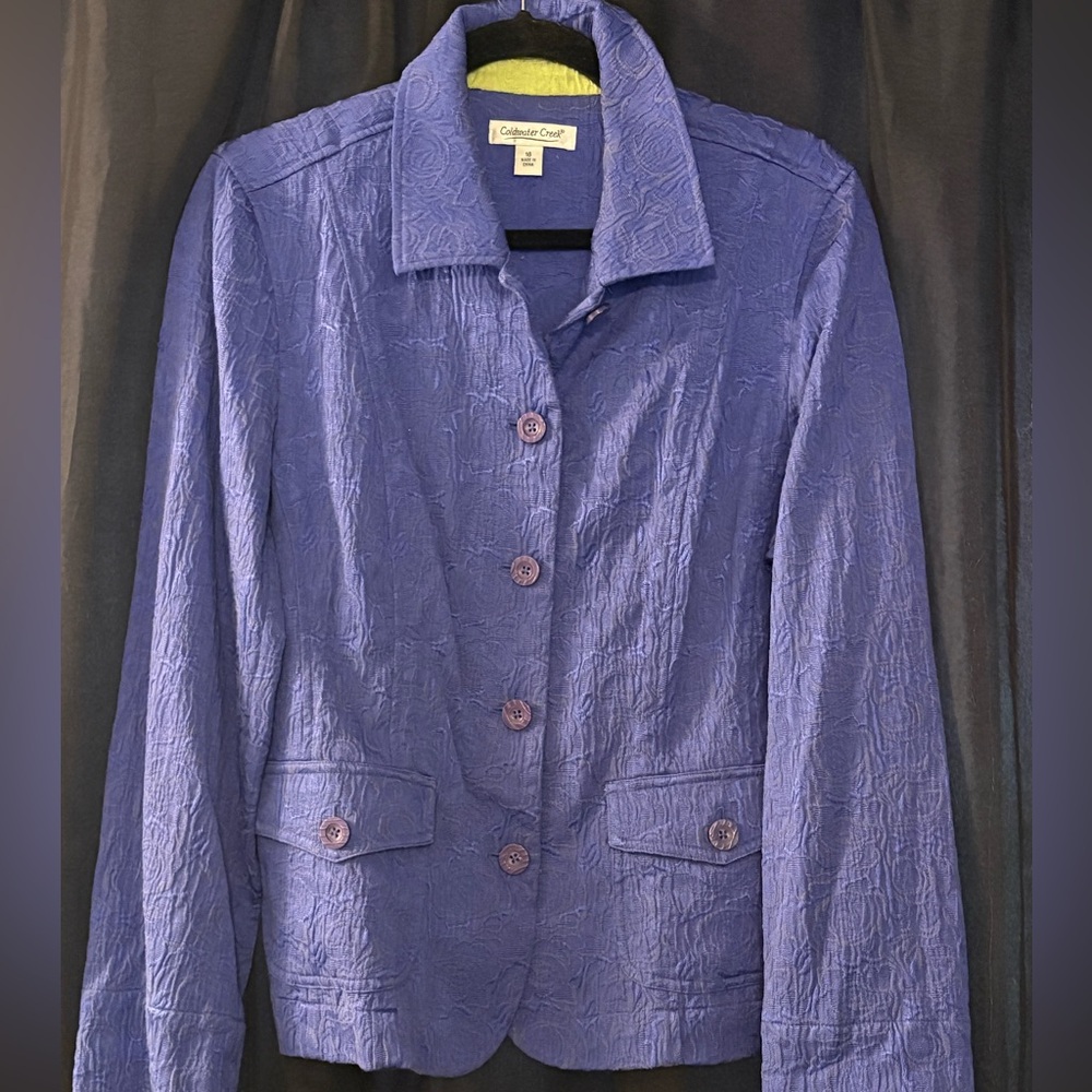 Coldwater Creek Textured Blue Blazer